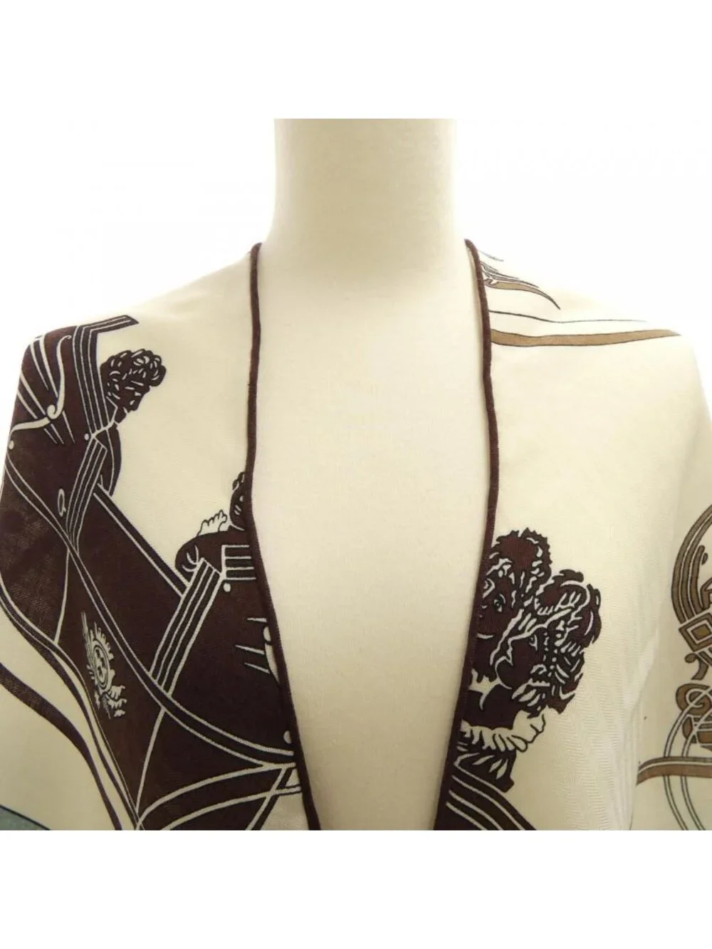 Hermes Ex Libris Triangle Jean Shawl Scarf